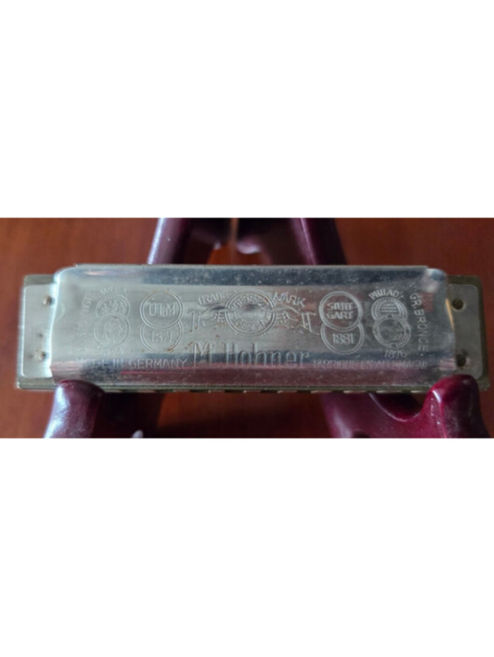 Antique Hohner Marine Band Harmonica – Made in Germany w/ Award Medallions